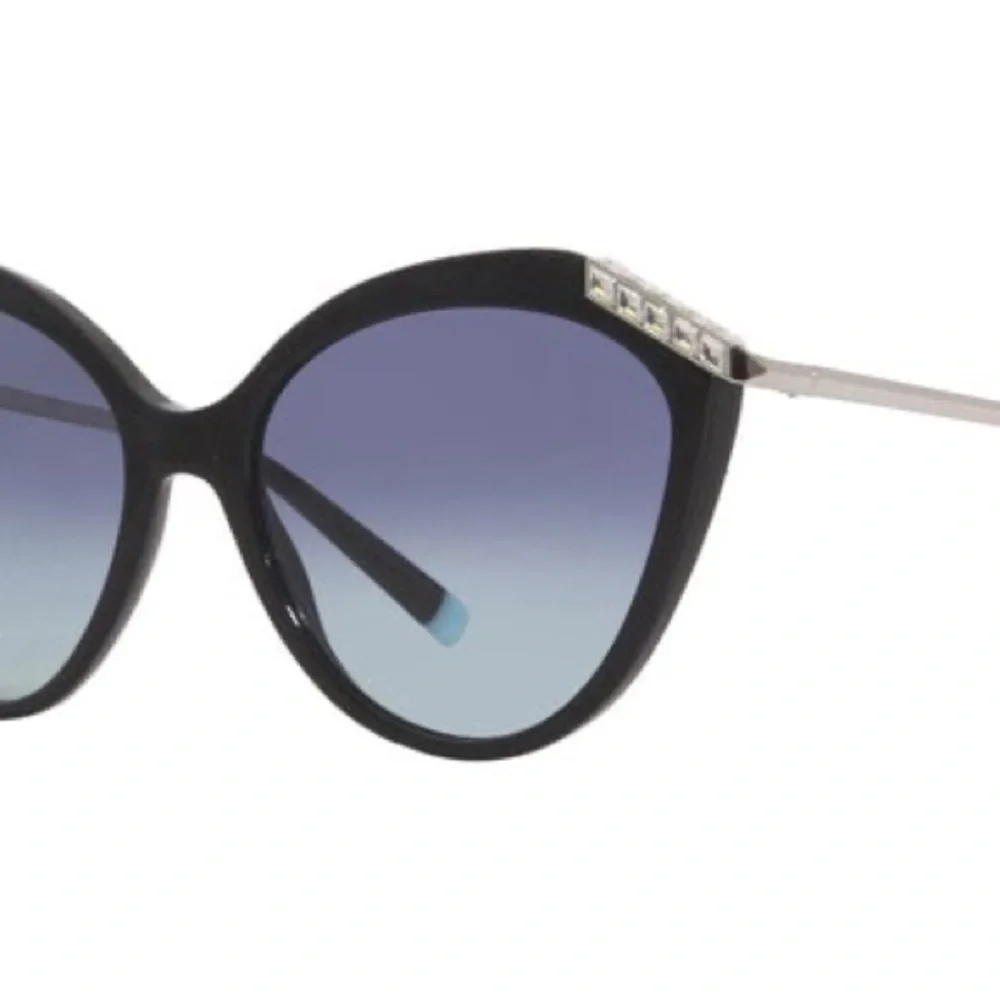 NEW Tiffany & Co. Silver Black Crystals TF4173-B 8001/9S 55-17-140 Sunglasses OS